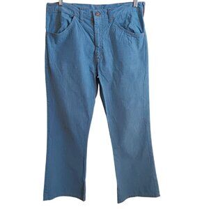 Vintage Mens Bootcut Jeans 34x29 1970's FLAPPY COTTON DENIM BOOTCUT HIPPY JEANS